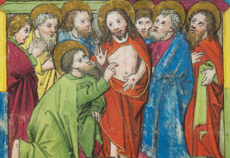 Der Apostel Thomas berührt die Wunden Jesu