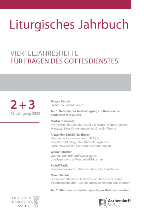 Titelseite Liturgisches Jahrbuch 2+3/2026