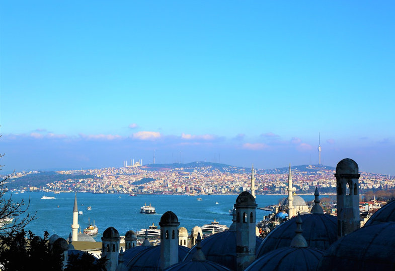 Blick auf den Bosporus und Istanbul