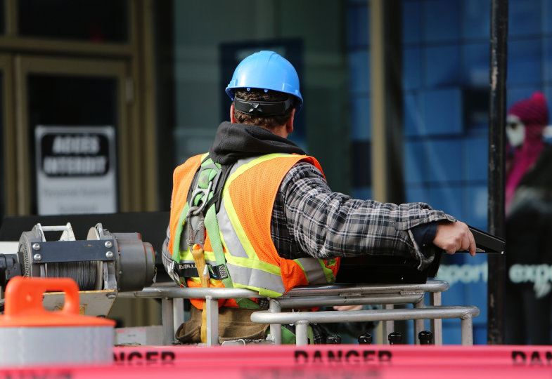 Arbeiter auf einer Baustelle