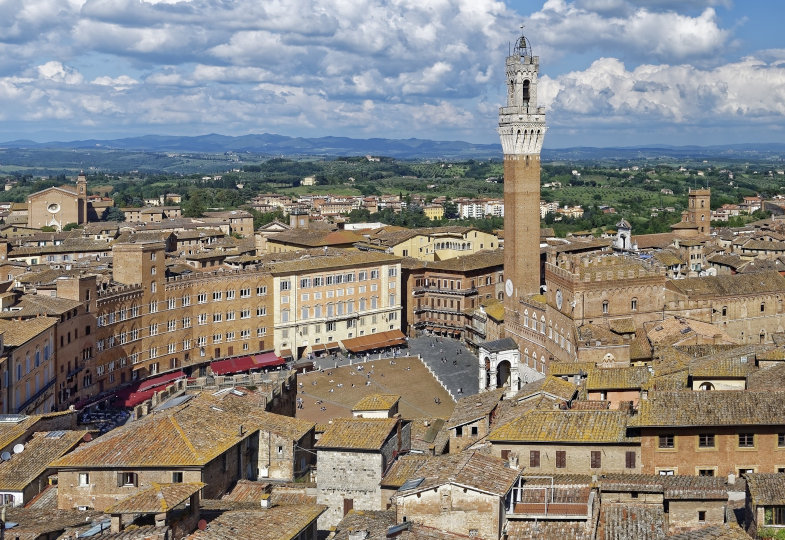 Blick auf die Stadt Siena (Toskana)