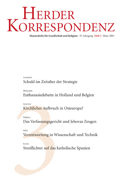 Herder Korrespondenz. Monatsheft für Gesellschaft und Religion 55 (2001) Heft 3