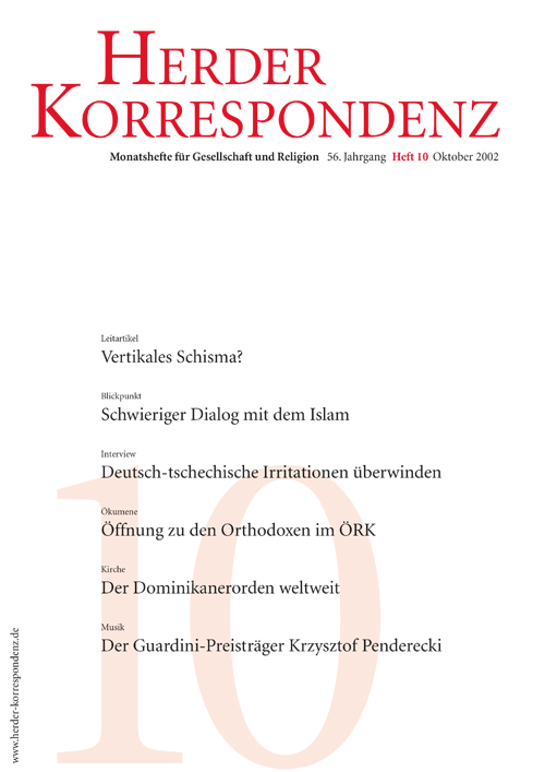 Herder Korrespondenz. Monatsheft für Gesellschaft und Religion 56 (2002) Heft 1