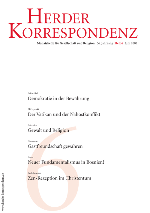   Herder Korrespondenz. Monatsheft für Gesellschaft und Religion 56 (2002) Heft 6