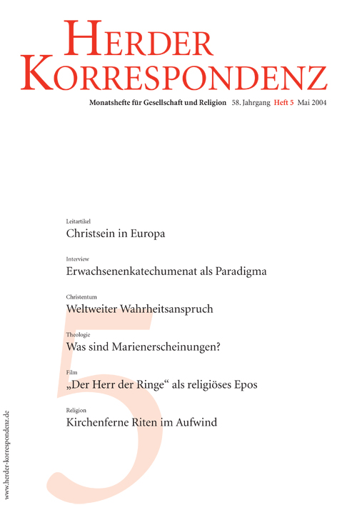   Herder Korrespondenz. Monatsheft für Gesellschaft und Religion 58 (2004) Heft 5