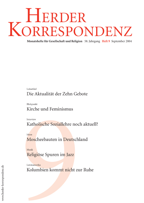   Herder Korrespondenz. Monatsheft für Gesellschaft und Religion 58 (2004) Heft 9