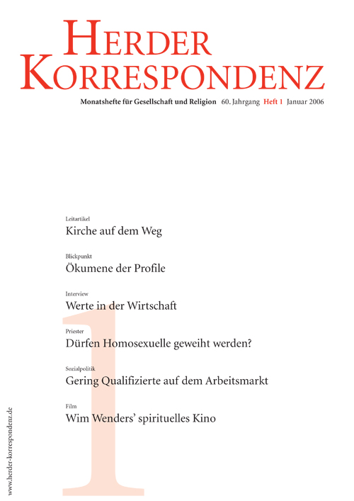   Herder Korrespondenz. Monatsheft für Gesellschaft und Religion 60 (2006) Heft 1