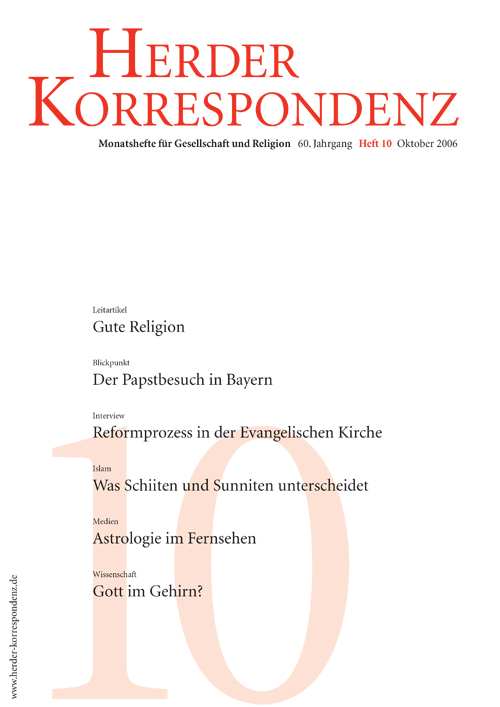   Herder Korrespondenz. Monatsheft für Gesellschaft und Religion 60 (2006) Heft 10
