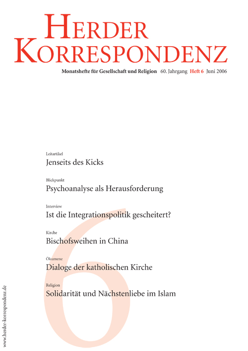   Herder Korrespondenz. Monatsheft für Gesellschaft und Religion 60 (2006) Heft 6