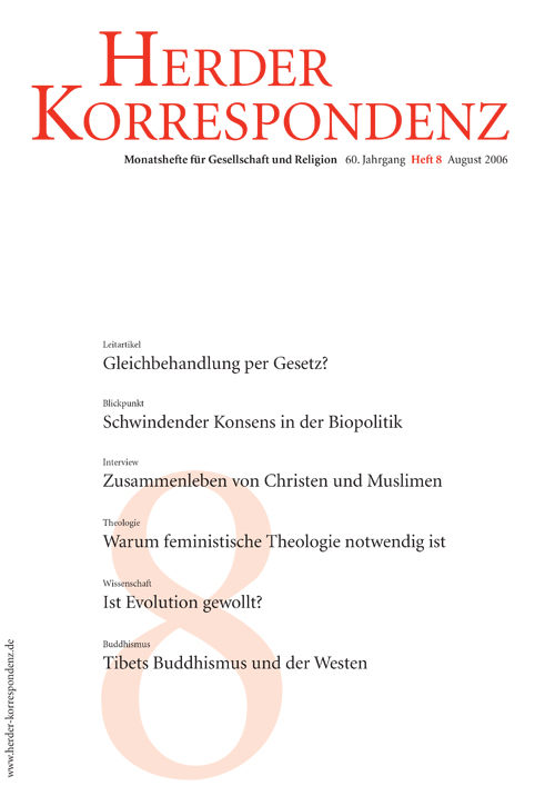   Herder Korrespondenz. Monatsheft für Gesellschaft und Religion 60 (2006) Heft 8
