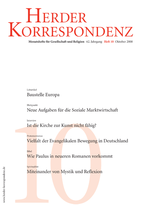   Herder Korrespondenz. Monatsheft für Gesellschaft und Religion 62 (2008) Heft 10