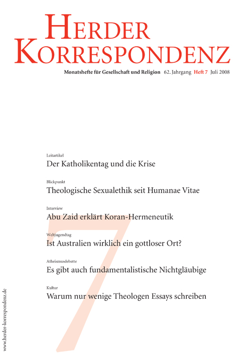   Herder Korrespondenz. Monatsheft für Gesellschaft und Religion 62 (2008) Heft 7