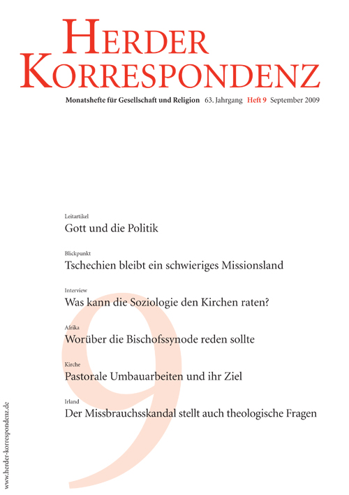   Herder Korrespondenz. Monatsheft für Gesellschaft und Religion 63 (2009) Heft 9
