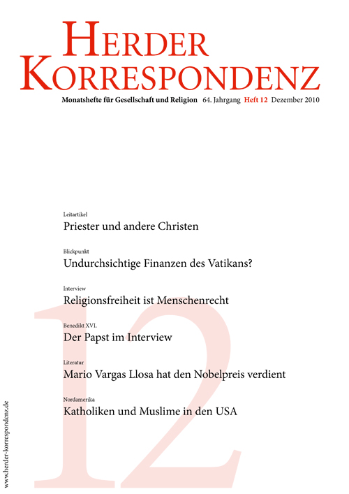   Herder Korrespondenz. Monatsheft für Gesellschaft und Religion 64 (2010) Heft 12