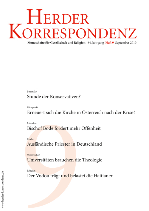   Herder Korrespondenz. Monatsheft für Gesellschaft und Religion 64 (2010) Heft 9