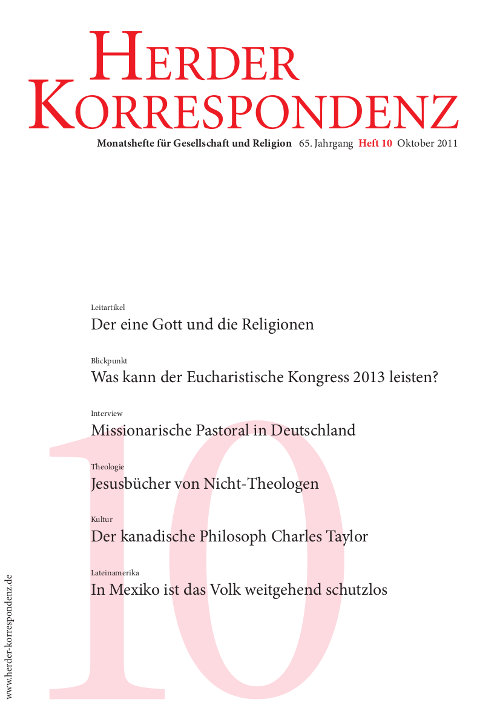   Herder Korrespondenz. Monatsheft für Gesellschaft und Religion 65 (2011) Heft 10