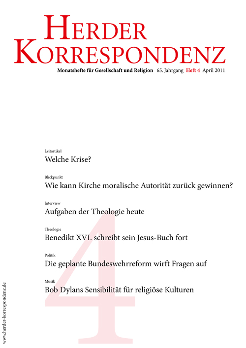   Herder Korrespondenz. Monatsheft für Gesellschaft und Religion 65 (2011) Heft 4