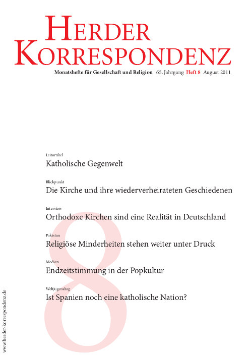   Herder Korrespondenz. Monatsheft für Gesellschaft und Religion 65 (2011) Heft 8