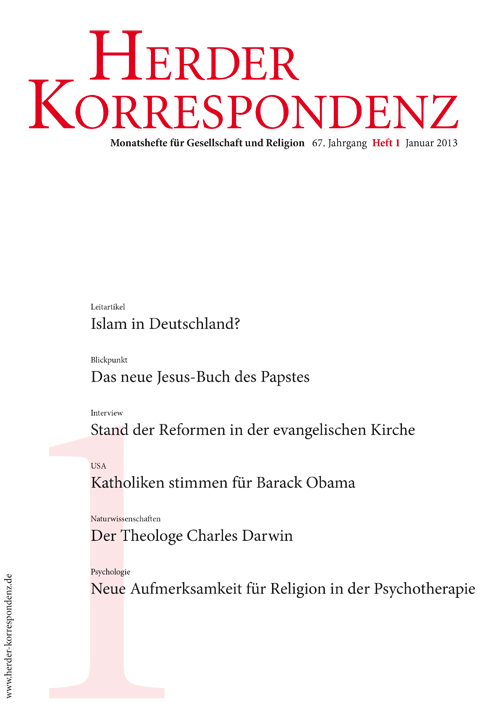   Herder Korrespondenz. Monatsheft für Gesellschaft und Religion 67 (2013) Heft 1