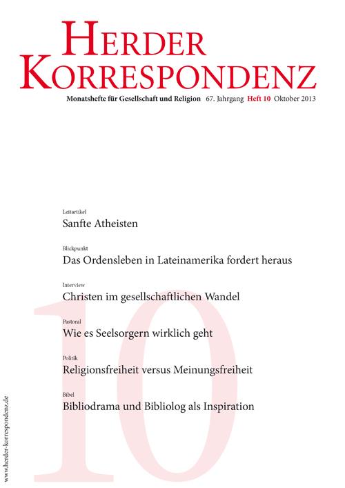   Herder Korrespondenz. Monatsheft für Gesellschaft und Religion 67 (2013) Heft 10