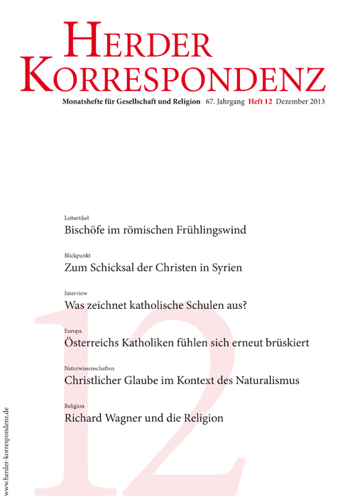   Herder Korrespondenz. Monatsheft für Gesellschaft und Religion 67 (2013) Heft 12