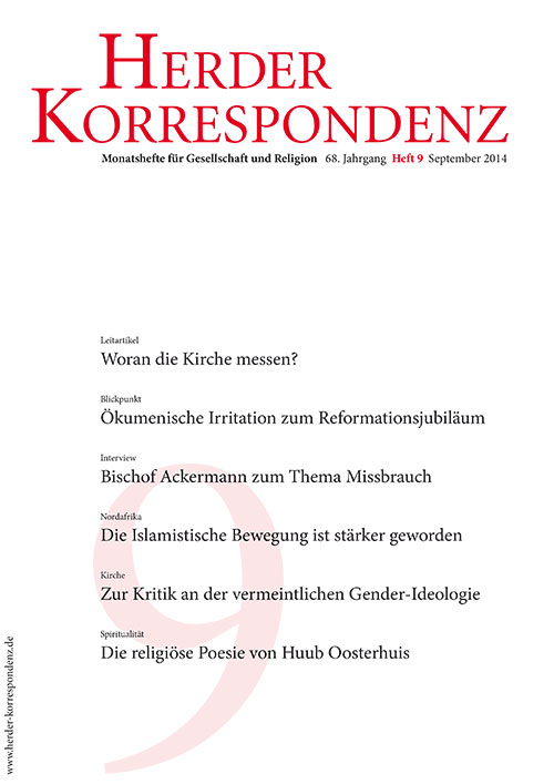   Herder Korrespondenz. Monatsheft für Gesellschaft und Religion 68 (2014) Heft 9
