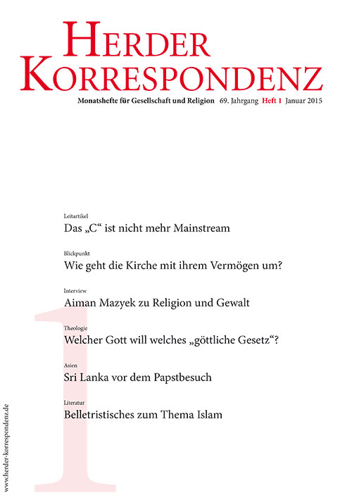   Herder Korrespondenz. Monatsheft für Gesellschaft und Religion 69 (2015) Heft 1