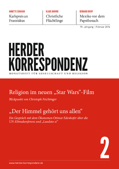   Herder Korrespondenz. Monatsheft für Gesellschaft und Religion 70 (2016) Heft 2