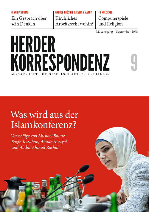   Herder Korrespondenz. Monatsheft für Gesellschaft und Religion 72 (2018) Heft 9