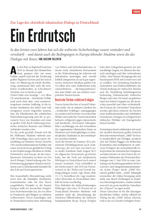 Herder Korrespondenz Dossier: Christlich-islamischer Dialog wohin?