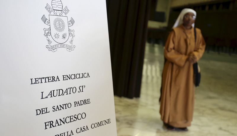 Die Enzyklika "Laudato si" wird bei einer Pressekonferenz im Vatikan vorgestellt.