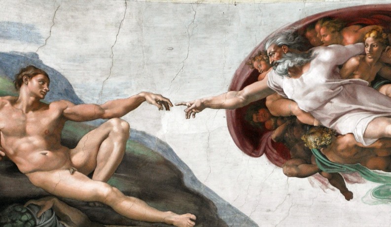 Die Erschaffung Adams, Gemälde von Michelangelo