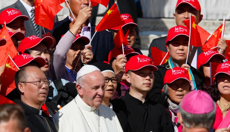 Papst Franziskus mit Pilgern aus China