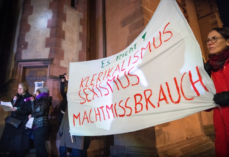 Demonstration gegen Machtmissbrauch in der Kirche