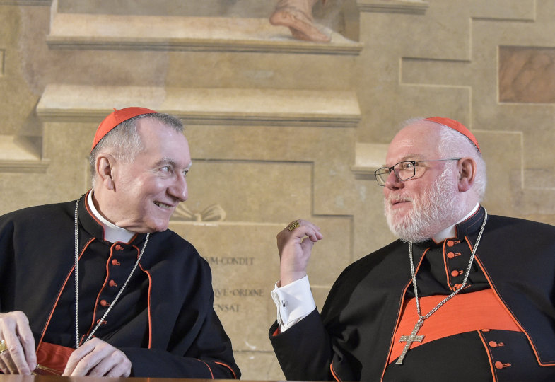 Kardinalstaatssekretär Pietro Parolin und Kardinal Reinhard Marx, Vorsitzender der Deutschen Bischofskonferenz (DBK), am 29. Mai 2019 in Rom.