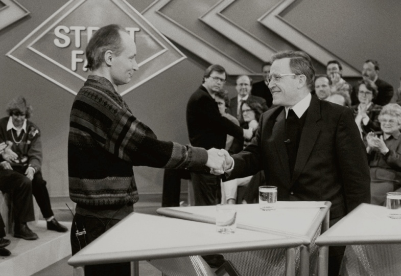 Eugen Drewermann und Walter Kasper in den Siebzigerjahren bei einer ZDF-Fernsehshow.