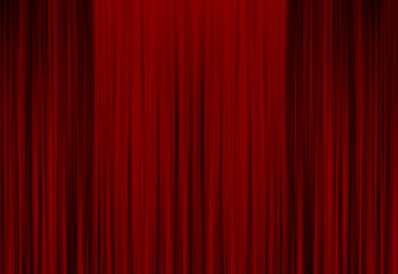 Roter geschlossener Vorhang