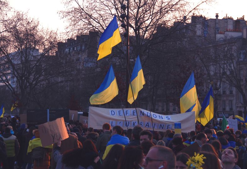 Ukrainische Flaggen