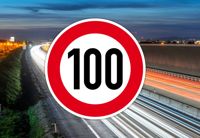 Verkehrszeichen Tempo 100