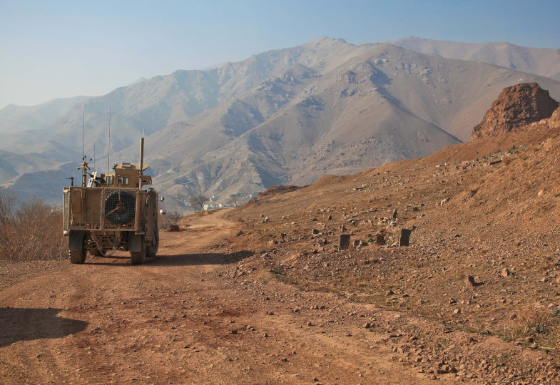 Militärfahrzeug in Afghanistan