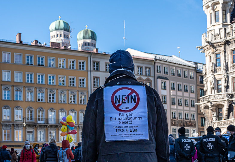 Demonstration gegen das Infektionsschutzgesetz