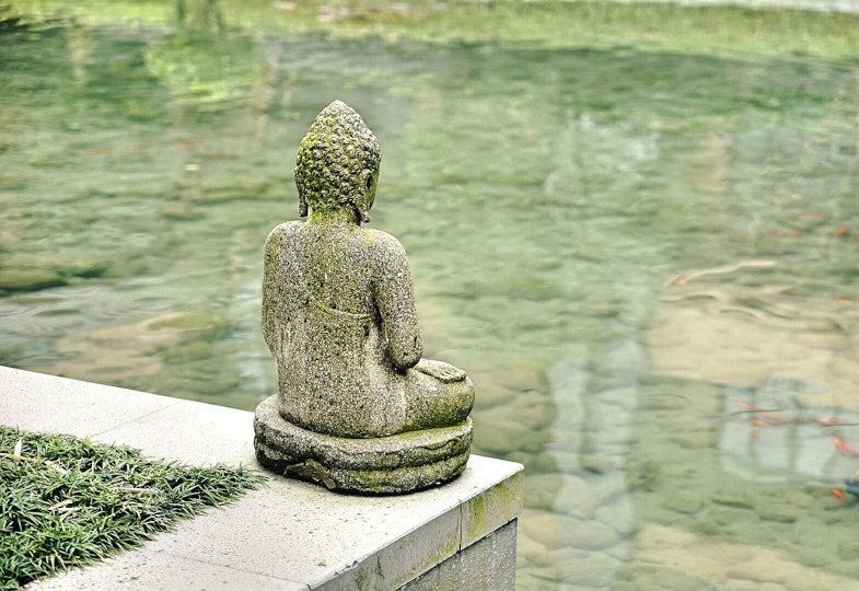 Eine Buddha-Statue