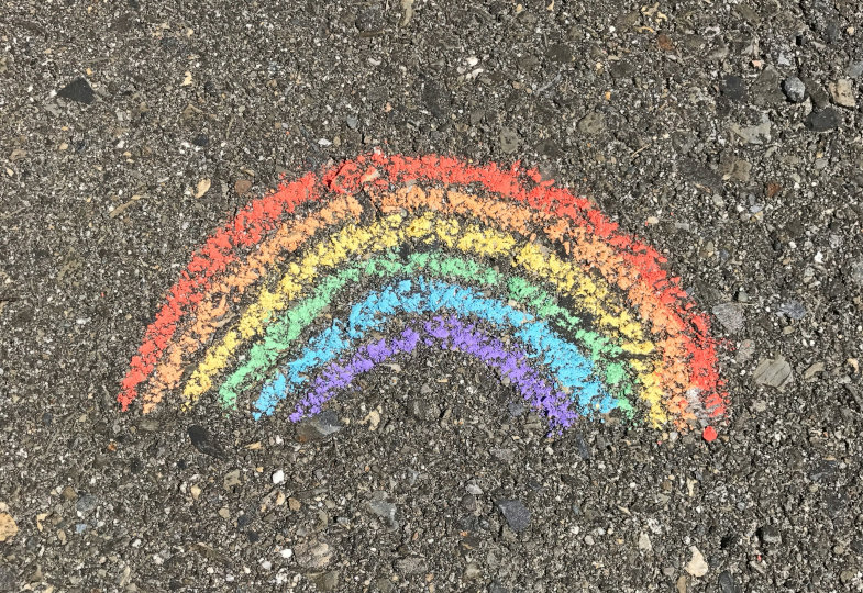 Regenbogen aus Kreide