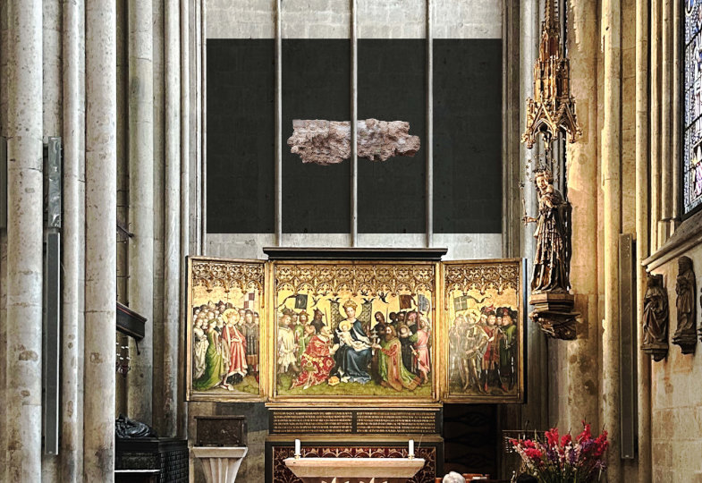 Menetekel über dem Altar: Ein jüdisch-christliches Kunstwerk für den Kölner Dom