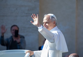 Die Heilige Messe zur Amtseinführung von Papst Leo XIV. am 18. Mai 2025 auf dem Petersplatz in Rom.