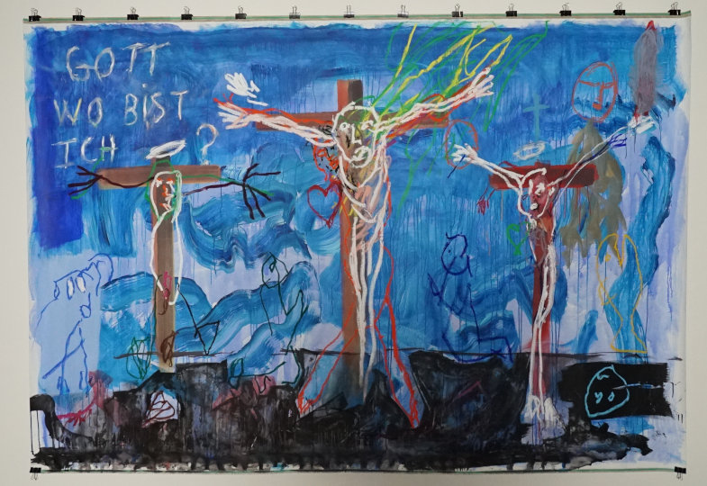Guillaume Bruère: 3.4.2017; Acryl, Ölkreide auf Leinen 