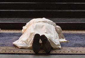 Ein Prieser liegt auf dem Boden