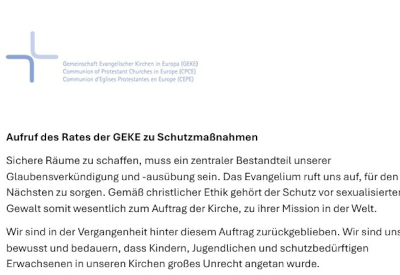 GEKE strebt Kulturwandel beim Thema sexualisierte Gewalt an: Tagung des Rats der Evangelischen Kirchen in Europa
