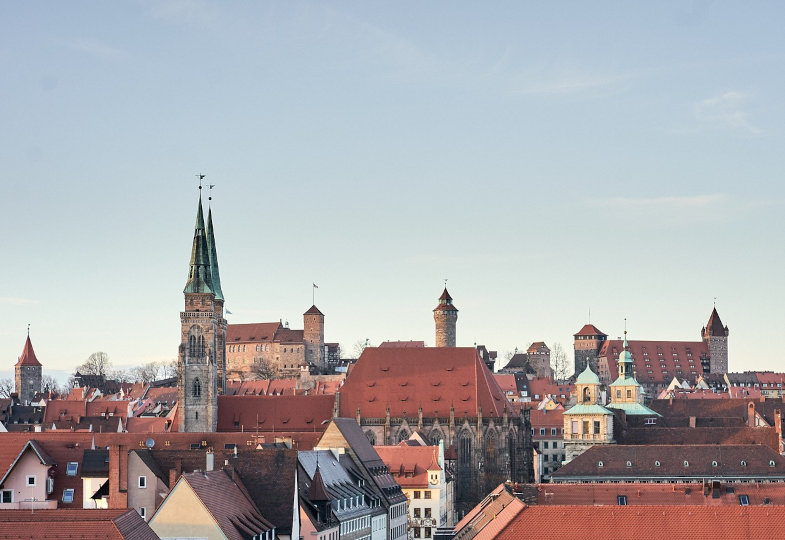 Stadtansicht auf Nürnberg