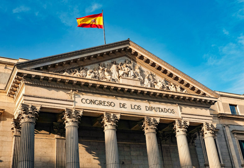 Gebäude des spanischen Unterhauses in Madrid
